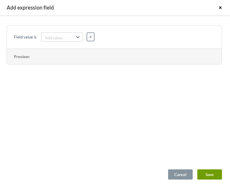 Add expression field dialog