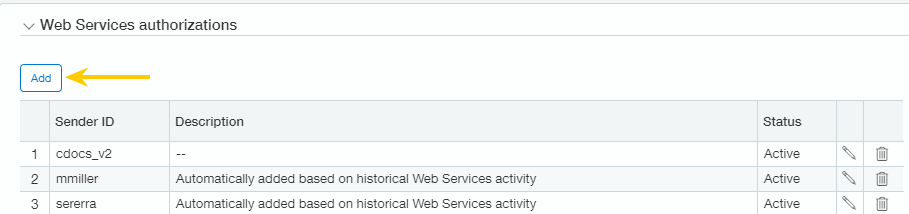 Intacct - Web Services authorizations