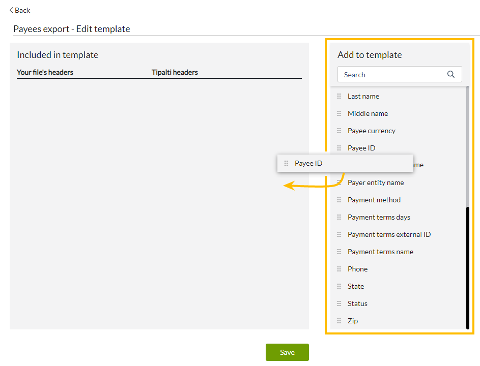 Drag and drop a field 