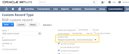 Custom record type page