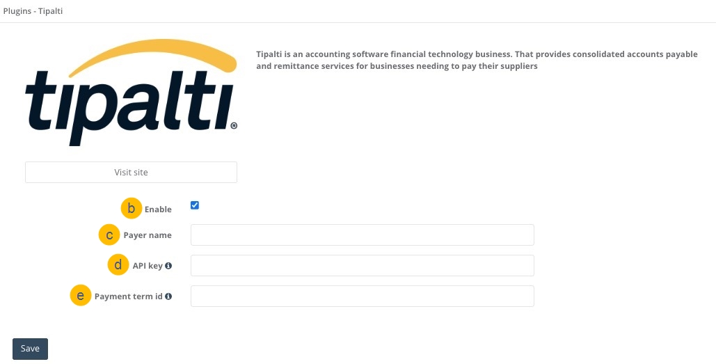 Plugins-Zipalti screen