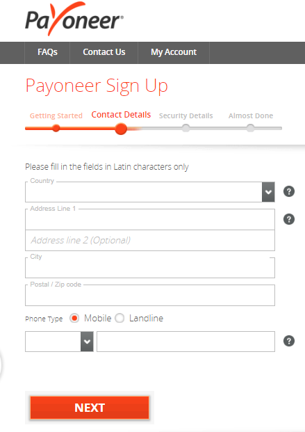 Payoneer - Contact Details