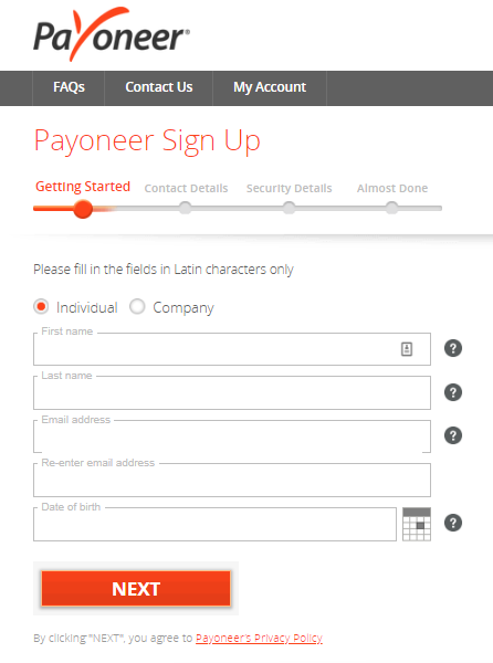 Payoneer - Getting Started