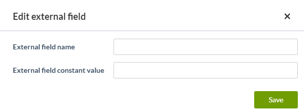 Edit external field dialog