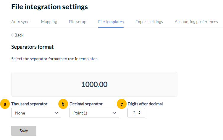 Separators format page
