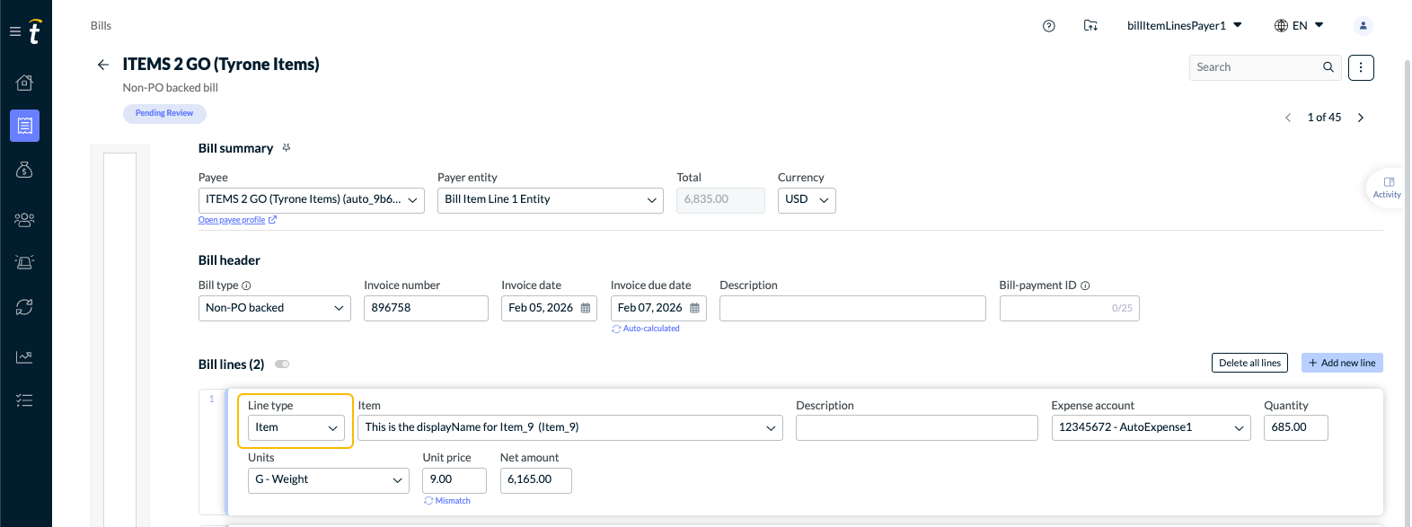 Line type dropdown displays on the left.