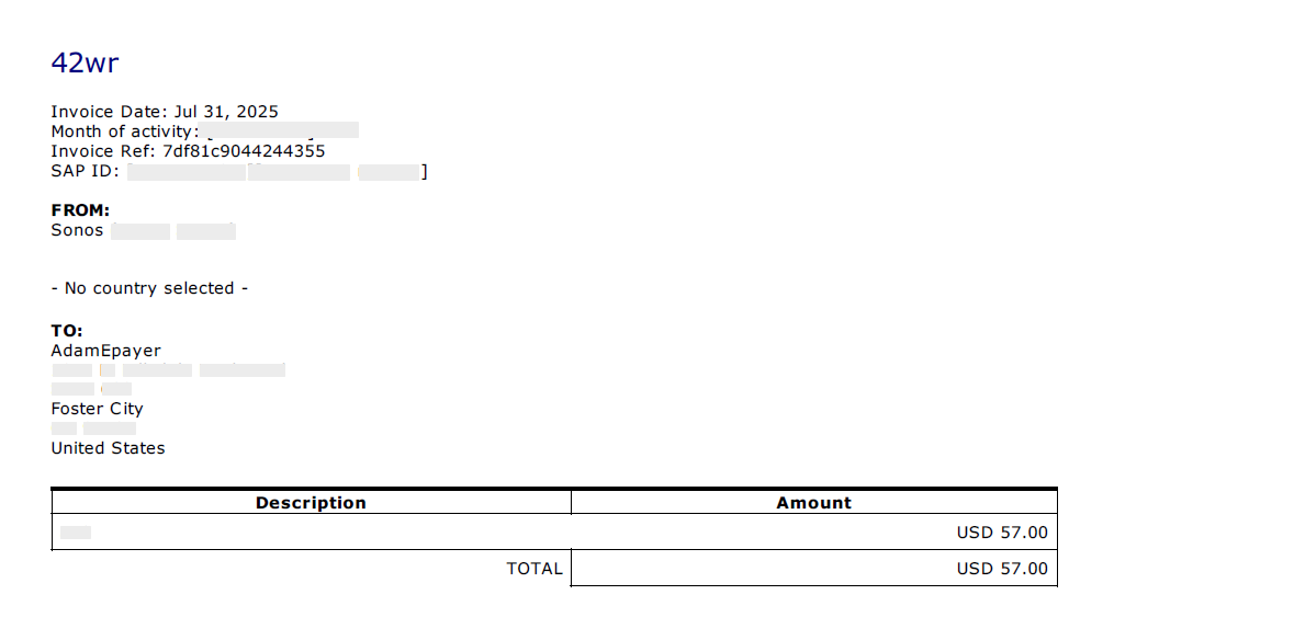 Download generated invoice PDF