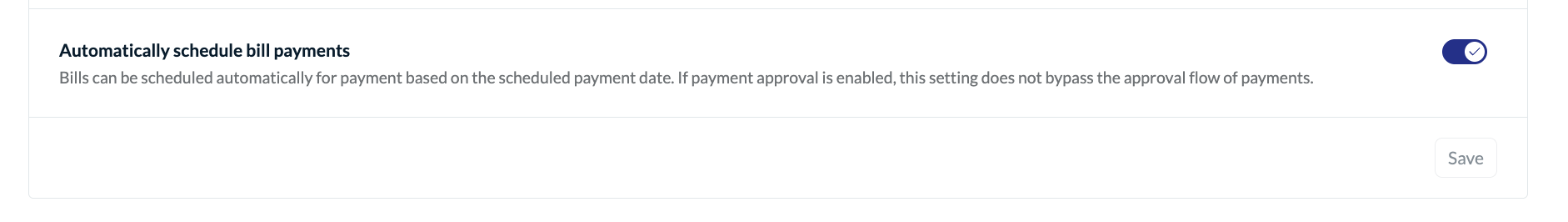 Auto-schedule bills setting with the edit icon highlighted