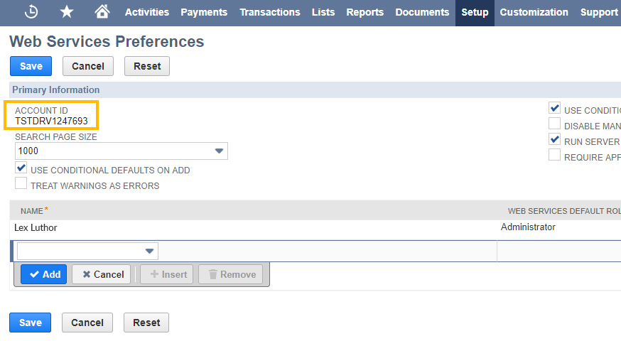 NetSuite Account ID